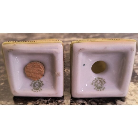 Vintage Nippon Hand-Painted Ceramic Salt & Pepper Shakers With Sailboat and Wind - Picture 4 of 4